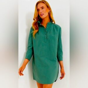 Pomander Place by Tuckernuck Green Shirt Dress Lg